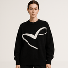 Lavinque Sweaters Noir / XS Pull Graphique Noir | Maille Douce | Style Oversize Moderne