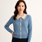 Lavinque Sweaters Pull Col Contrasté | Classique Chic | Confort et Élégance Quotidienne
