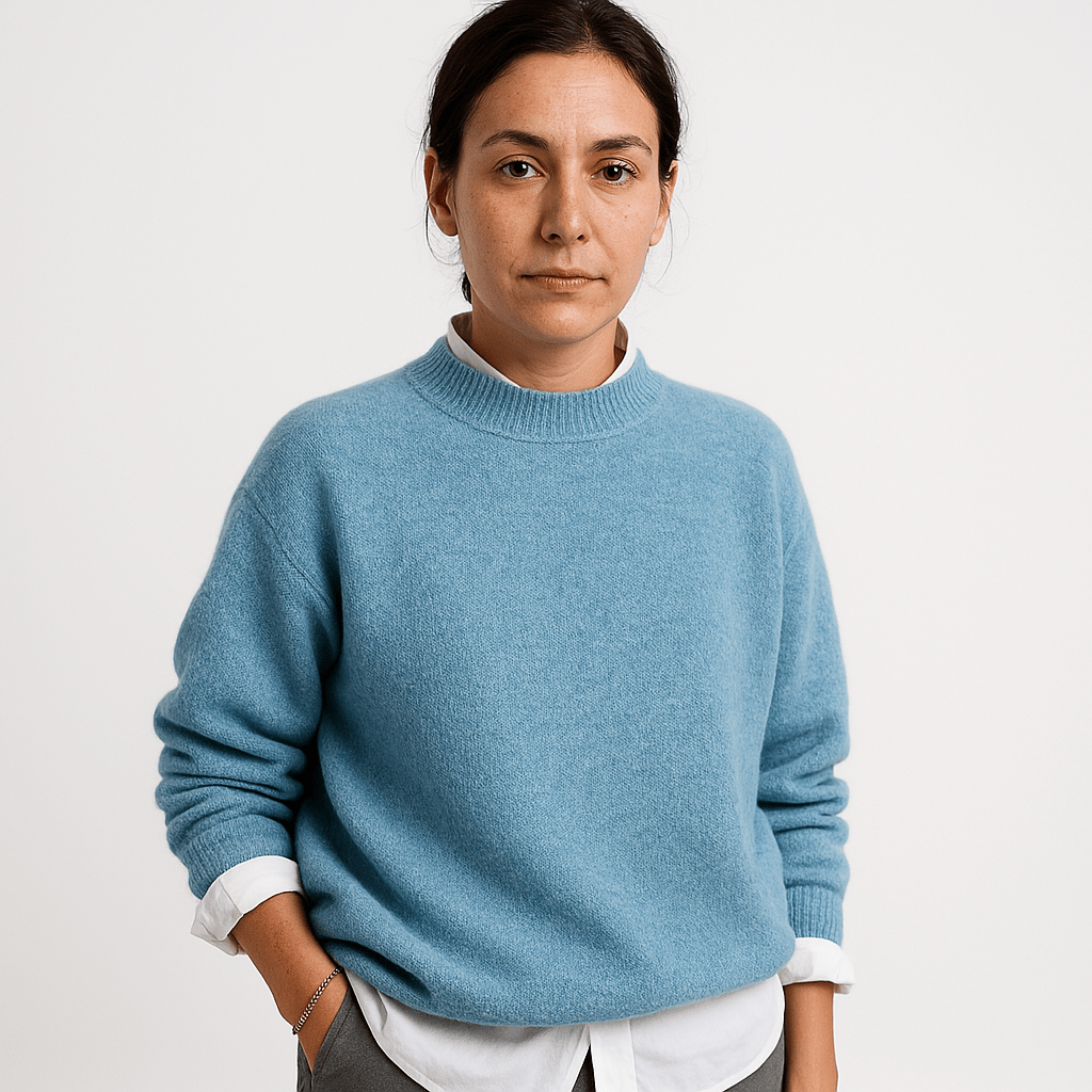 Lavinque Sweaters Pull Kaki Col Montant | Chaud et Minimaliste | Parfait pour le Bureau