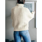 Lavinque Sweaters Pull Tricoté à Col Montant | Beige | Cosy et Décontracté