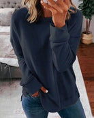 Lavinque Sweatshirts Bleu foncé / XS Sweatshirt Casual | Coton & Polyester | Confort et Style Décontracté