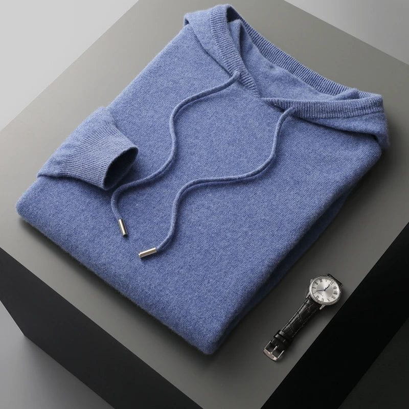 Lavinque Sweatshirts Bleu / S Sweat à Capuche en Cachemire | Luxe | Doux et Confortable