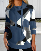 Lavinque Sweatshirts Bleu / S Sweat à capuche imprimé graphique | Sweat | Style moderne et confort absolu
