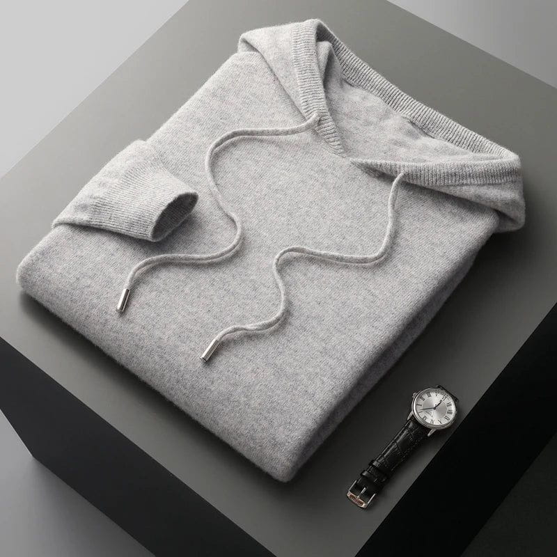 Lavinque Sweatshirts Gris Clair / S Sweat à Capuche en Cachemire | Luxe | Doux et Confortable