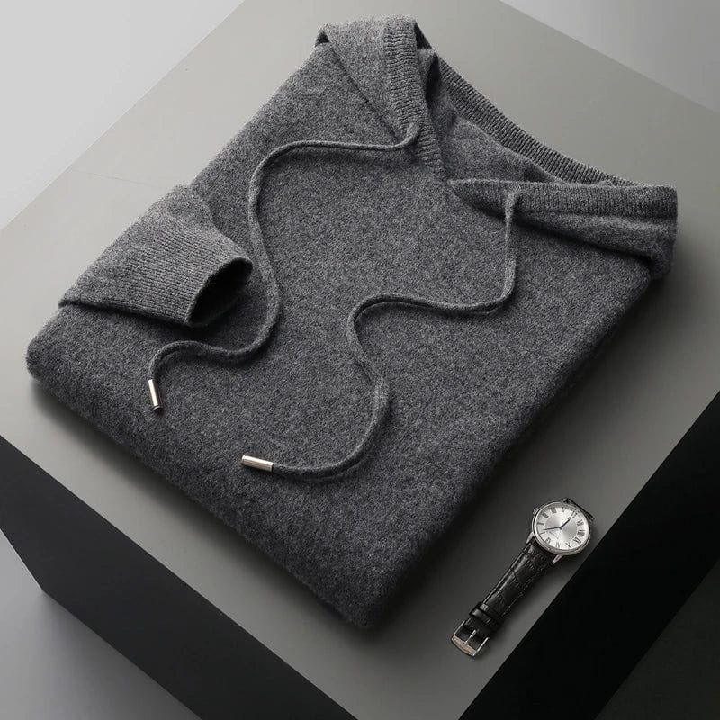 Lavinque Sweatshirts Gris foncé / S Sweat à Capuche en Cachemire | Luxe | Doux et Confortable