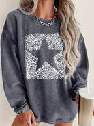 Lavinque Sweatshirts Gris foncé / S Sweat Oversize Étoile | Gris | Confortable et Tendance