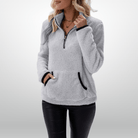 Lavinque Sweatshirts Gris / S Sweat Polaire Demi-Zip | Doux et Décontracté | Confort Absolu