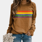 Lavinque Sweatshirts Kaki / S Sweat Oversize Arc-en-Ciel | Décontracté | Doux et Confortable