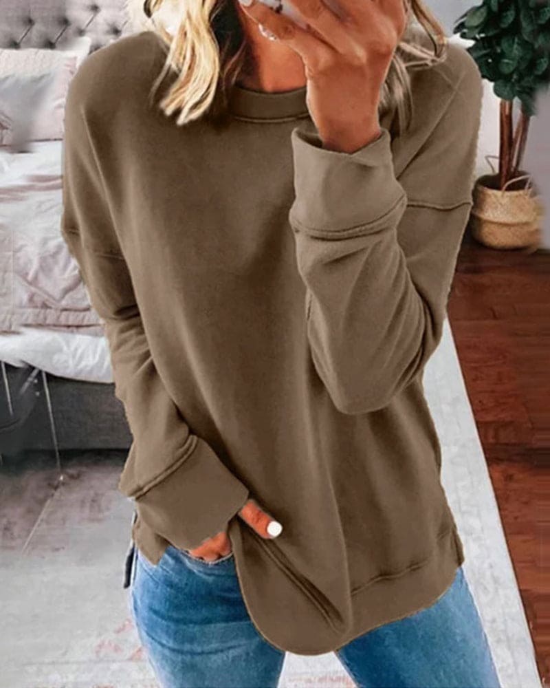 Lavinque Sweatshirts Kaki / XS Sweatshirt Casual | Coton & Polyester | Confort et Style Décontracté