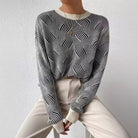 Lavinque Sweatshirts Noir-Blanc / S Pull rayé texturé | Pull | Confortable et élégant