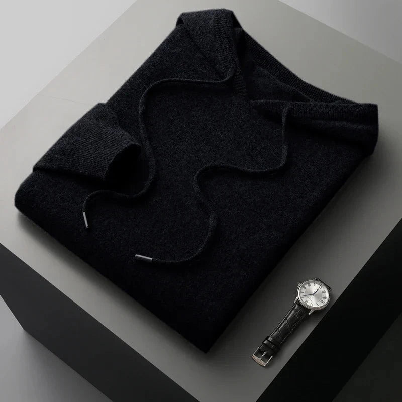 Lavinque Sweatshirts Noir / S Sweat à Capuche en Cachemire | Luxe | Doux et Confortable