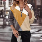 Lavinque Sweatshirts Orange / S Sweatshirt à Motif Graphique avec Zip | Style Moderne & Confortable | Casual Chic