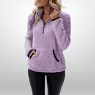 Lavinque Sweatshirts Pourpre clair / S Sweat Polaire Demi-Zip | Doux et Décontracté | Confort Absolu