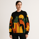 Lavinque Sweatshirts Pull Motif Chats | Coton Doux | Graphique et Confortable