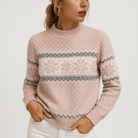 Lavinque Sweatshirts Pull Motif Flocon | Bleu Givré | Chaleur & Style Hivernal