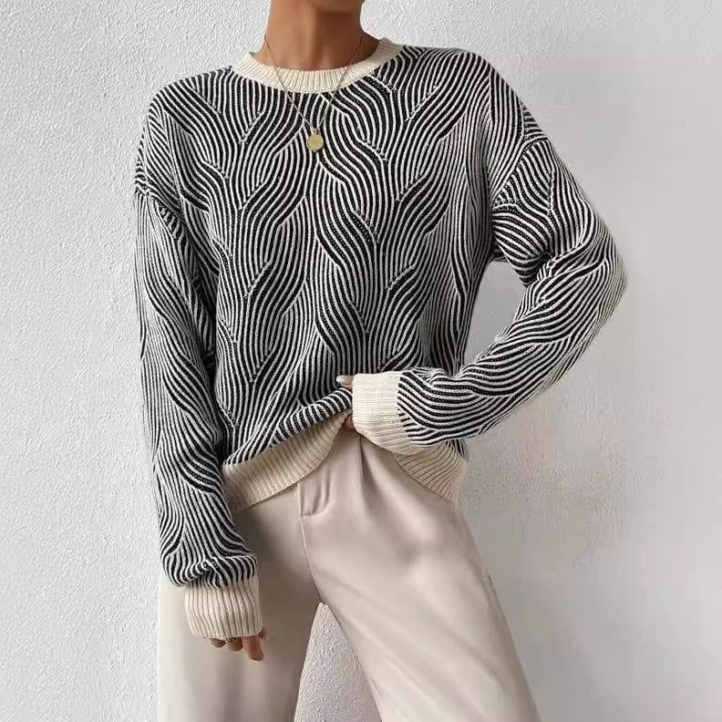 Lavinque Sweatshirts Pull rayé texturé | Pull | Confortable et élégant