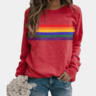 Lavinque Sweatshirts Rouge / S Sweat Oversize Arc-en-Ciel | Décontracté | Doux et Confortable