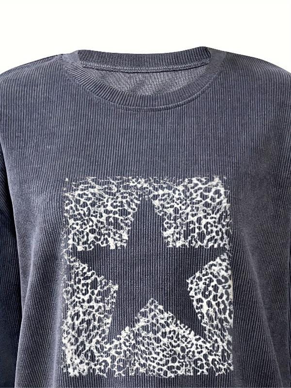 Lavinque Sweatshirts Sweat Oversize Étoile | Gris | Confortable et Tendance