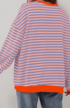Lavinque Sweatshirts Sweat Oversize Rayé | Bleu et Blanc | Style Marin Décontracté