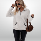 Lavinque Sweatshirts Sweat Polaire Demi-Zip | Doux et Décontracté | Confort Absolu