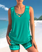 Lavinque Swimwear Cyan / S Tankini Sportif | Confort & Style | Parfait pour la Plage