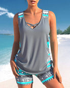 Lavinque Swimwear Gris / S Tankini Sportif | Confort & Style | Parfait pour la Plage