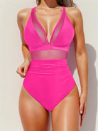 Lavinque Swimwear Rose / S Maillot de Bain Une-Pièce avec Empiècements en Mesh | Élégance & Séduction | Coupe Gainante