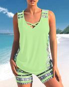 Lavinque Swimwear Vert / S Tankini Sportif | Confort & Style | Parfait pour la Plage