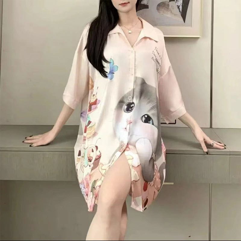Lavinque T-shirt Beige / M Chemise Oversize Femme | Originale | Confort et Style Décontracté