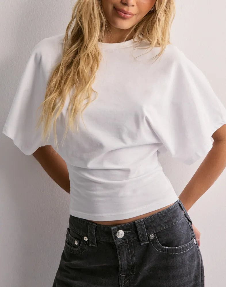 Lavinque T-shirt Blanc / XS T-shirt Manches Évasées | Confort | Élégant et Moderne