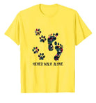 Lavinque T-shirt Design coloré / Jaune / XS T-shirt Femme | Casual & Confortable | Motif Patte d’Animal & Message Inspirant