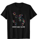 Lavinque T-shirt Design coloré / Noir / XS T-shirt Femme | Casual & Confortable | Motif Patte d’Animal & Message Inspirant
