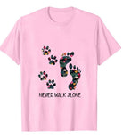 Lavinque T-shirt Design coloré / Rose / XS T-shirt Femme | Casual & Confortable | Motif Patte d’Animal & Message Inspirant