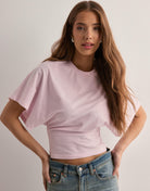 Lavinque T-shirt Rose / S T-shirt Cintré Marron | Manches Larges | Basique Réinventé
