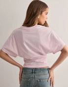 Lavinque T-shirt Rose / XS T-shirt Manches Évasées | Confort | Élégant et Moderne