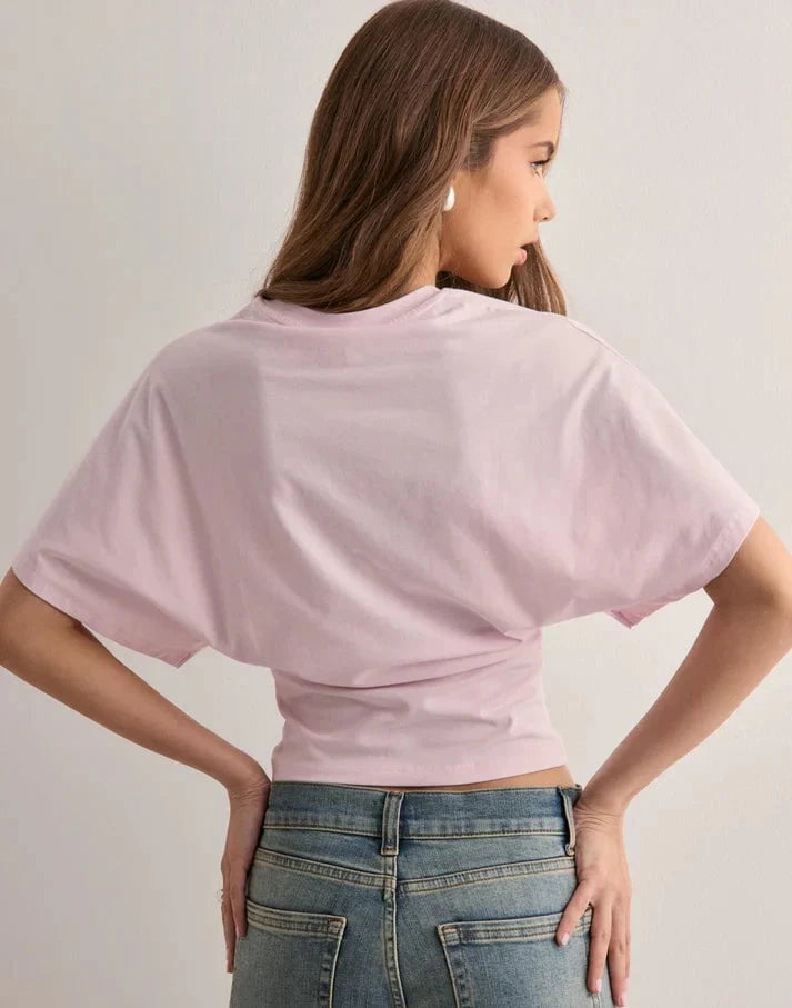 Lavinque T-shirt Rose / XS T-shirt Manches Évasées | Confort | Élégant et Moderne