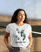 Lavinque T-shirt T-shirt Femme | Casual & Confortable | Motif Patte d’Animal & Message Inspirant