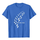 Lavinque T-shirt Une conception solide / Bleu / XS T-shirt Femme | Casual & Confortable | Motif Patte d’Animal & Message Inspirant