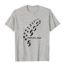 Lavinque T-shirt Une conception solide / Gris / XS T-shirt Femme | Casual & Confortable | Motif Patte d’Animal & Message Inspirant