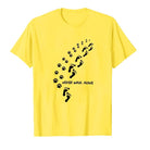 Lavinque T-shirt Une conception solide / Jaune / XS T-shirt Femme | Casual & Confortable | Motif Patte d’Animal & Message Inspirant