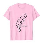 Lavinque T-shirt Une conception solide / Rose / XS T-shirt Femme | Casual & Confortable | Motif Patte d’Animal & Message Inspirant