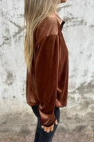 Lavinque tops Chemise Oversize en Velours | Élégance & Confort | Tendance Chic