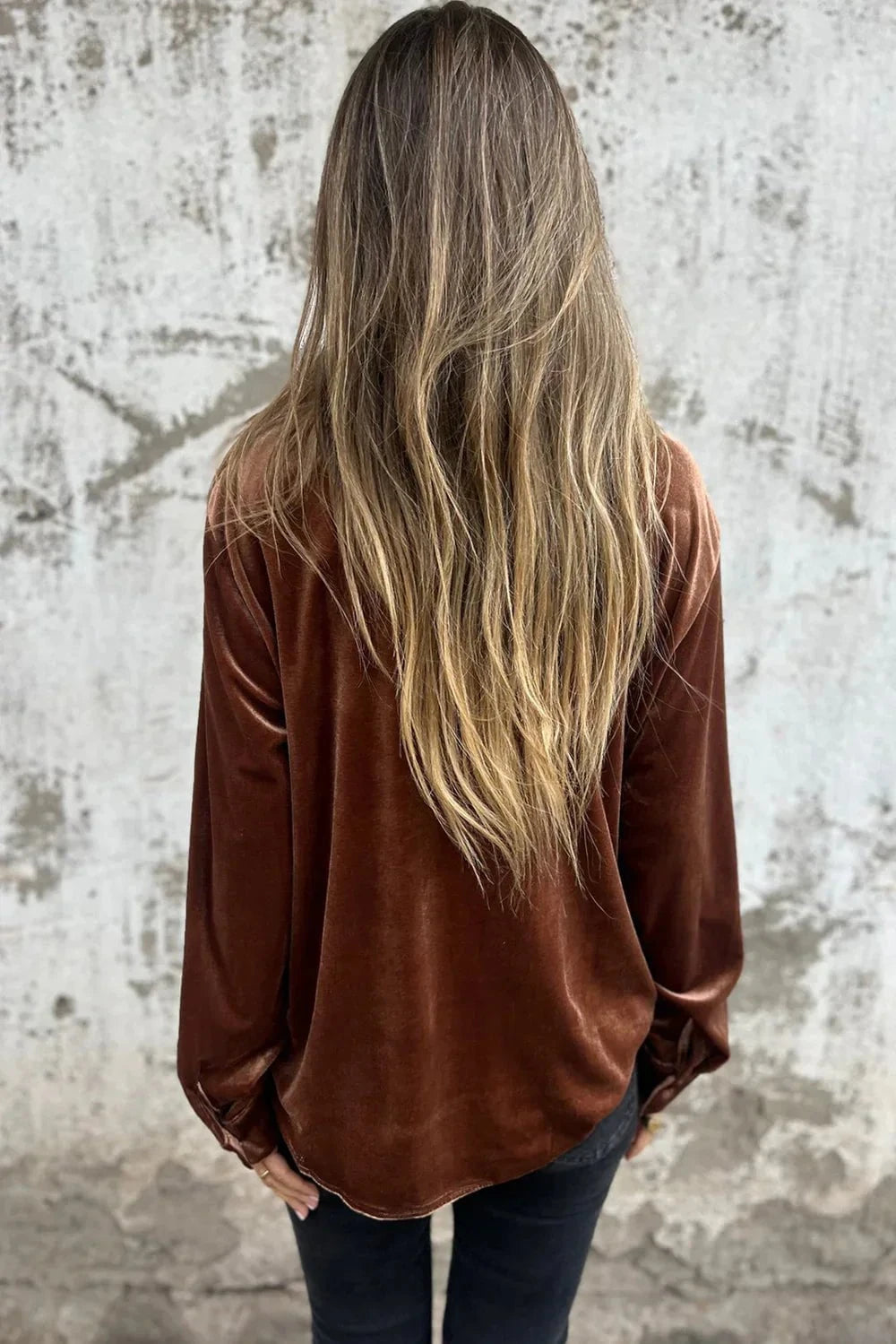 Lavinque tops Chemise Oversize en Velours | Élégance & Confort | Tendance Chic