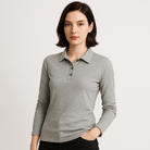 Lavinque Tops Gris / XS Polo Chic Femme | Coton Stretch | Élégant et Décontracté