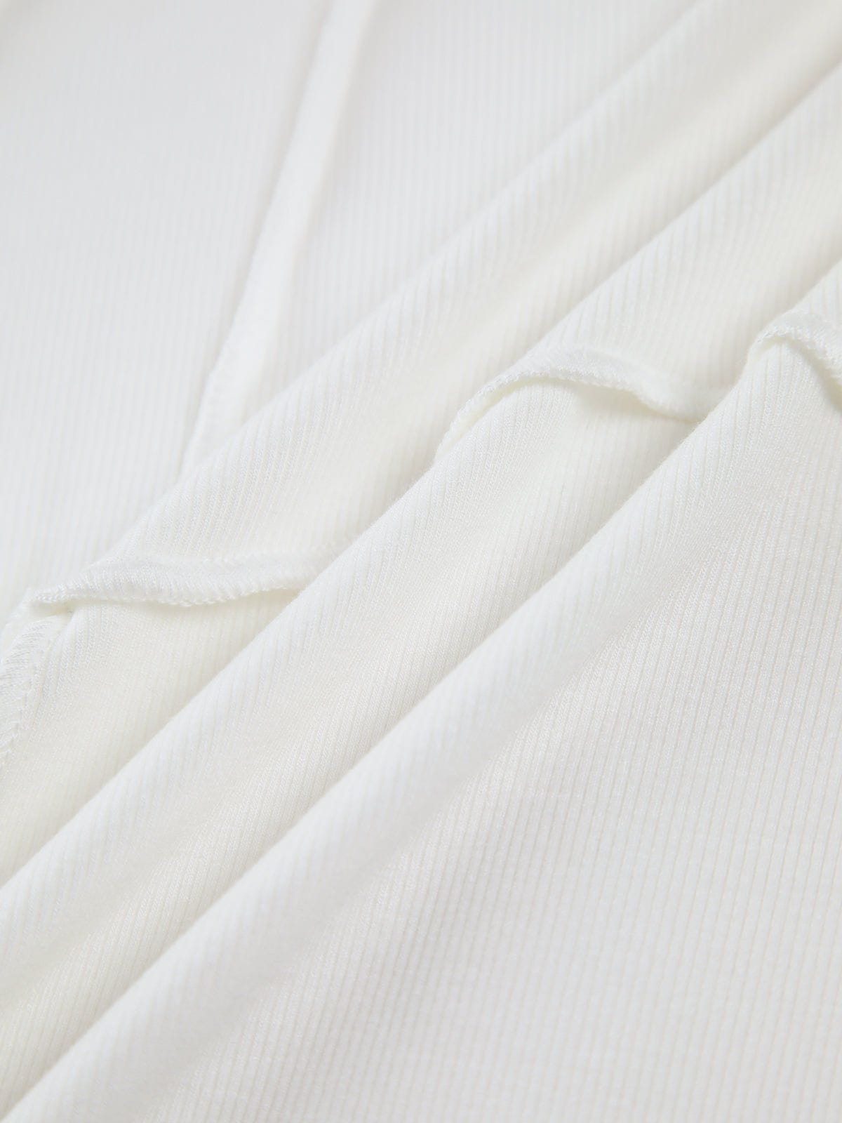 Lavinque Tops Haut Blanc Ajusté | Manches Longues | Élégance Moderne