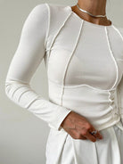 Lavinque Tops Haut Manches Longues | Ajusté & Élégant | Look Minimaliste
