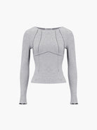 Lavinque Tops Haut Manches Longues | Ajusté & Élégant | Look Minimaliste