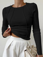 Lavinque Tops Haut Manches Longues | Ajusté & Élégant | Look Minimaliste