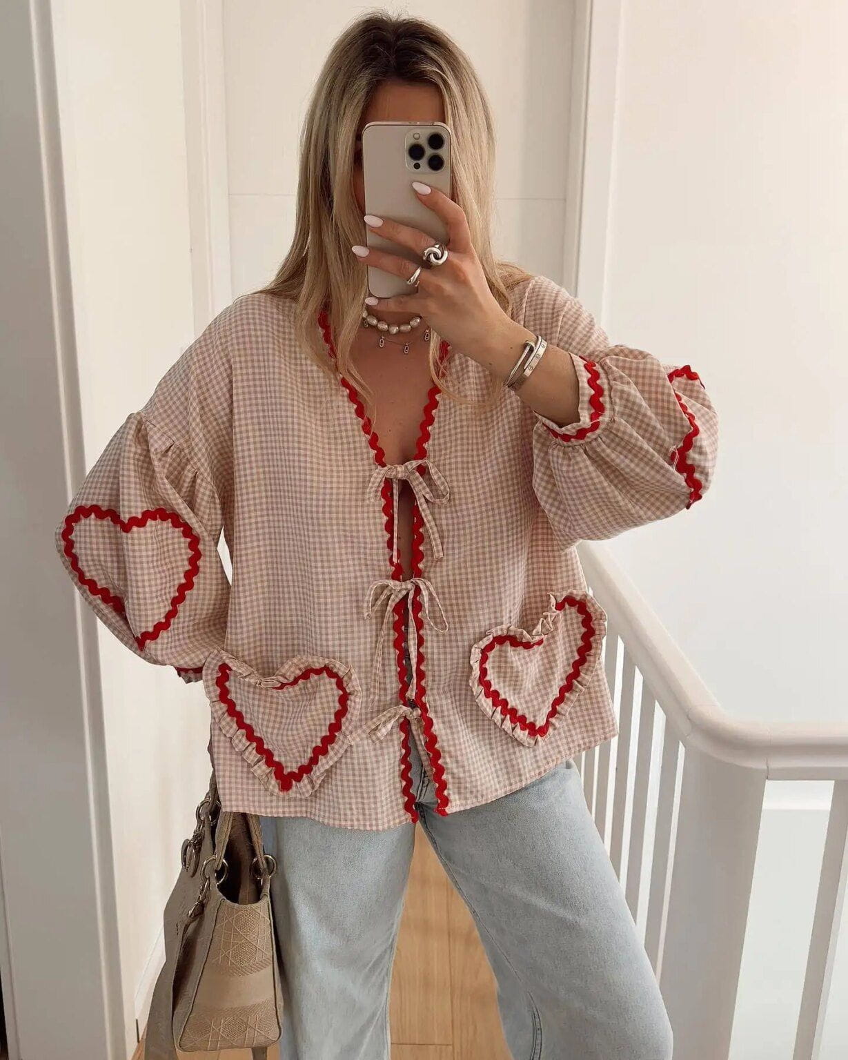 Lavinque Tops Kaki / XS Blouse Femme | Romantique & Bohème | Détails Vintage