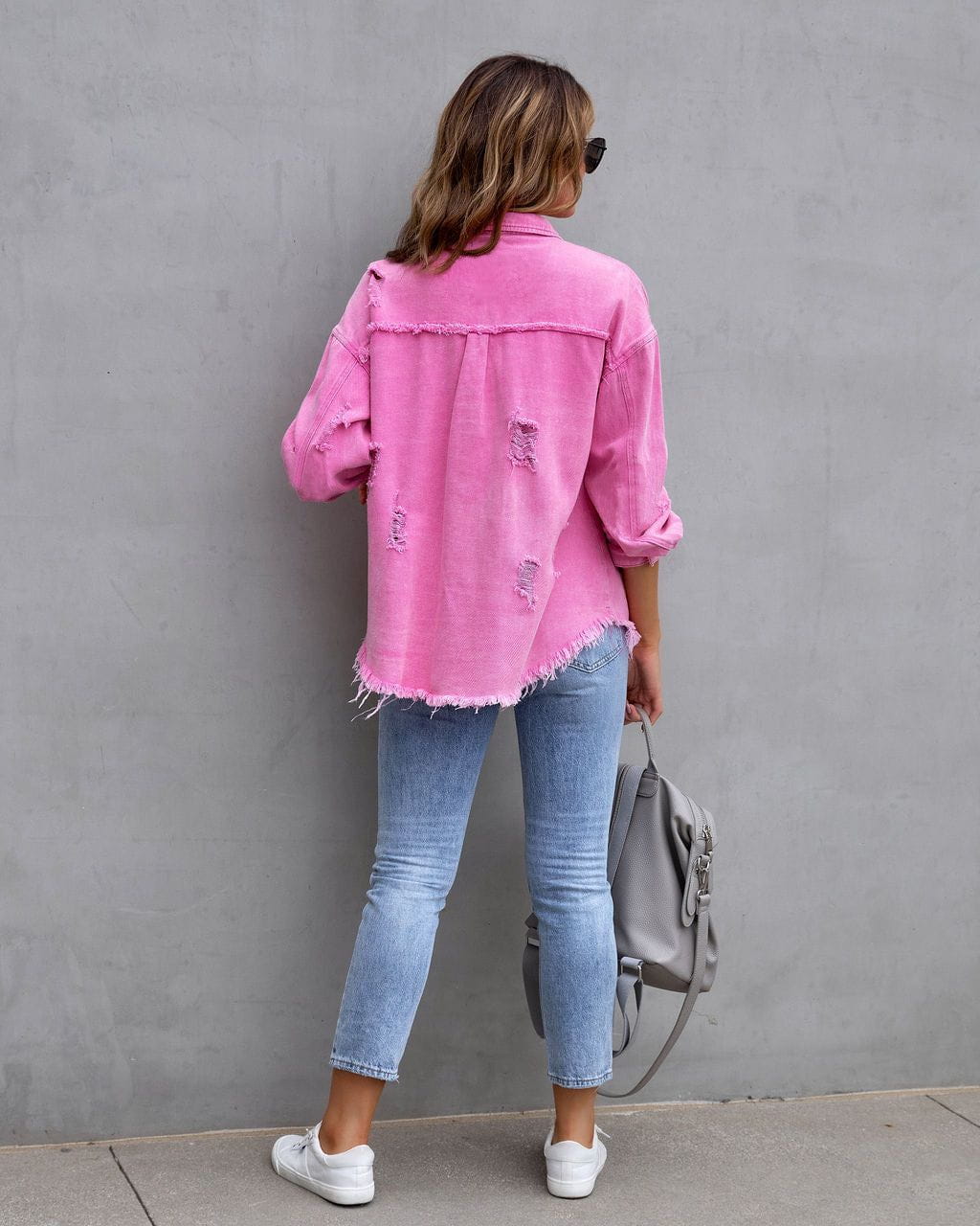 Lavinque Tops Surchemise Oversize en Velours | Confort | Tendance et Décontractée